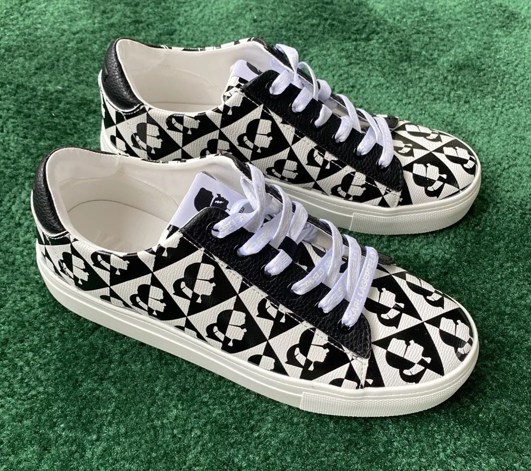 Karl Lagerfeld Paris Womens Size 7.5 Cate Diamont Screen Platform Sneakers