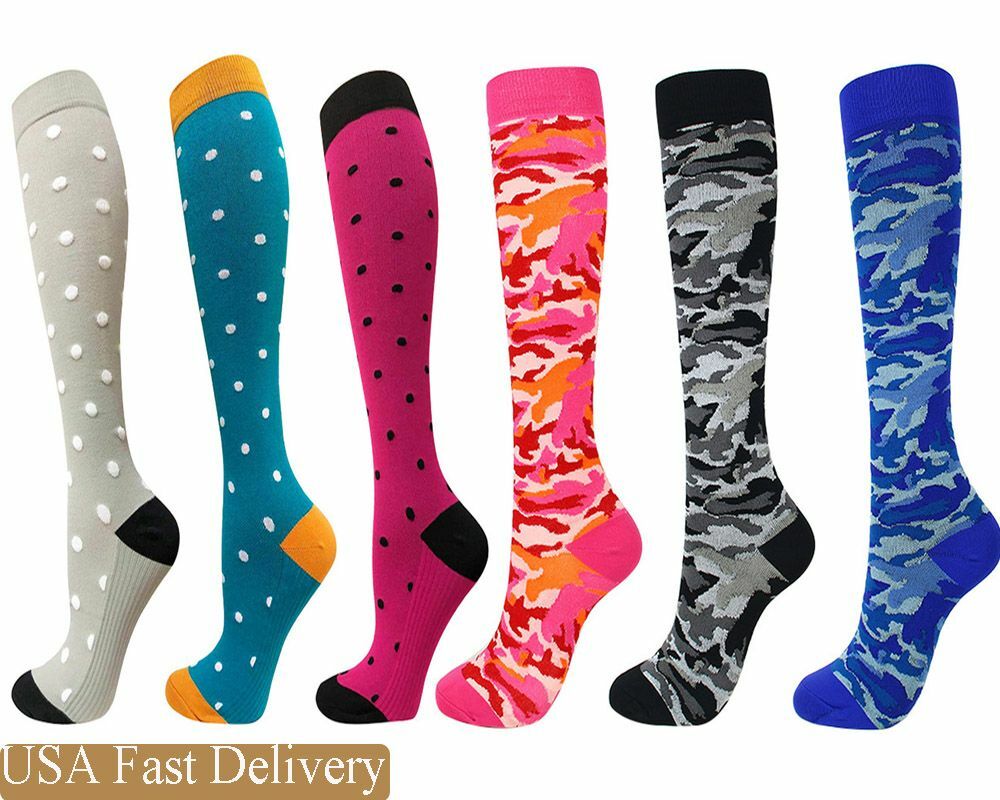 New 3pairs Copper Infused Compression Socks 20-30mmHg Graduated Mens Womens S-XL