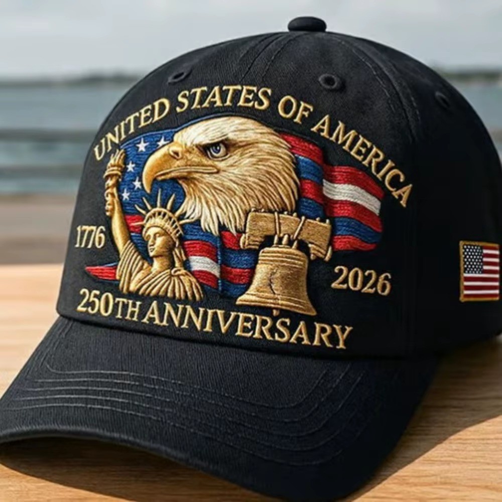United States 250th Anniversary Baseball Cap – 3D Embroidered Hat***.