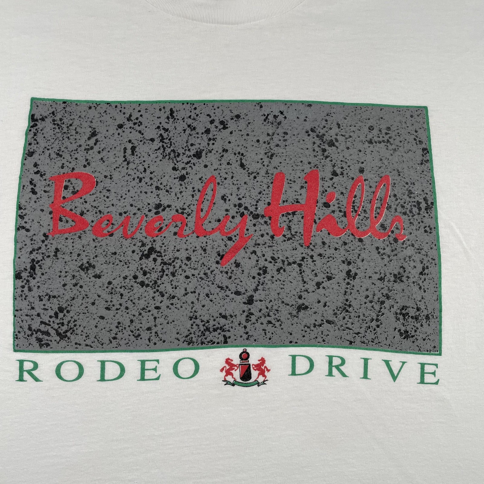 Vintage Beverly Hills Rodeo Drive Shirt Mens XL White Souvenir Tourist 80s
