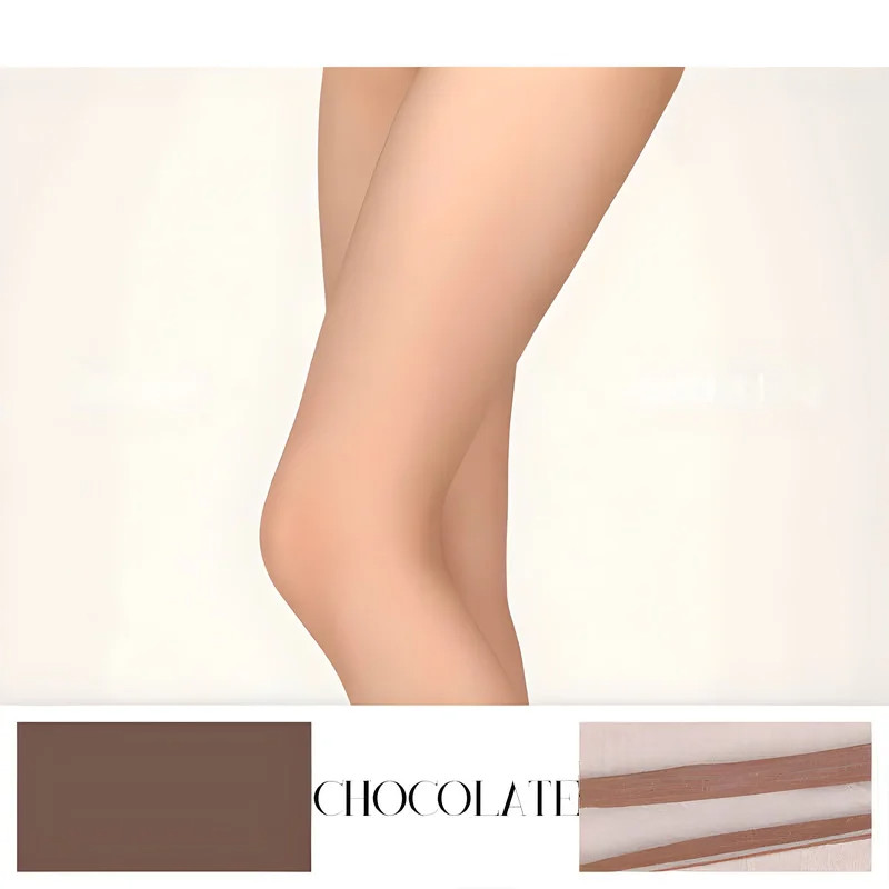 Women Elegant Stockings Seamless Pantyhose 1D Nylon Chocolate Milk Silky Smooth