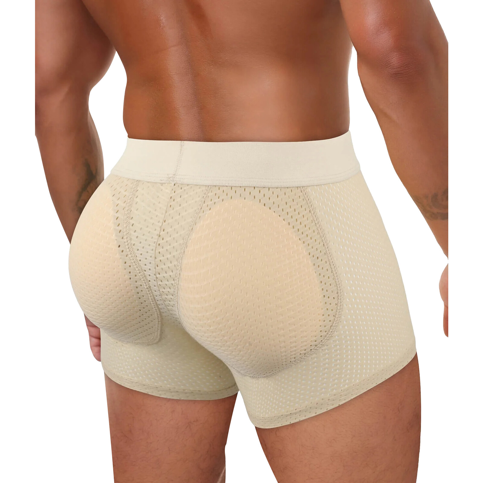 Mens Padded Underwear Briefs Boxers Big Butt Booster Hip Enhancer with 2 Pads US