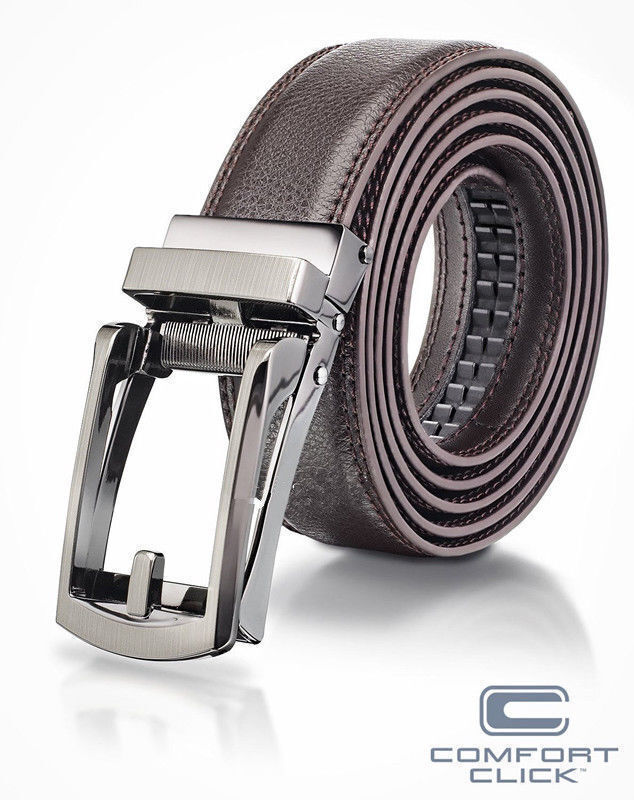 COMFORT CLICK Leather Belt Automatic Adjustable Xmas Men Gift As Seen On TV US