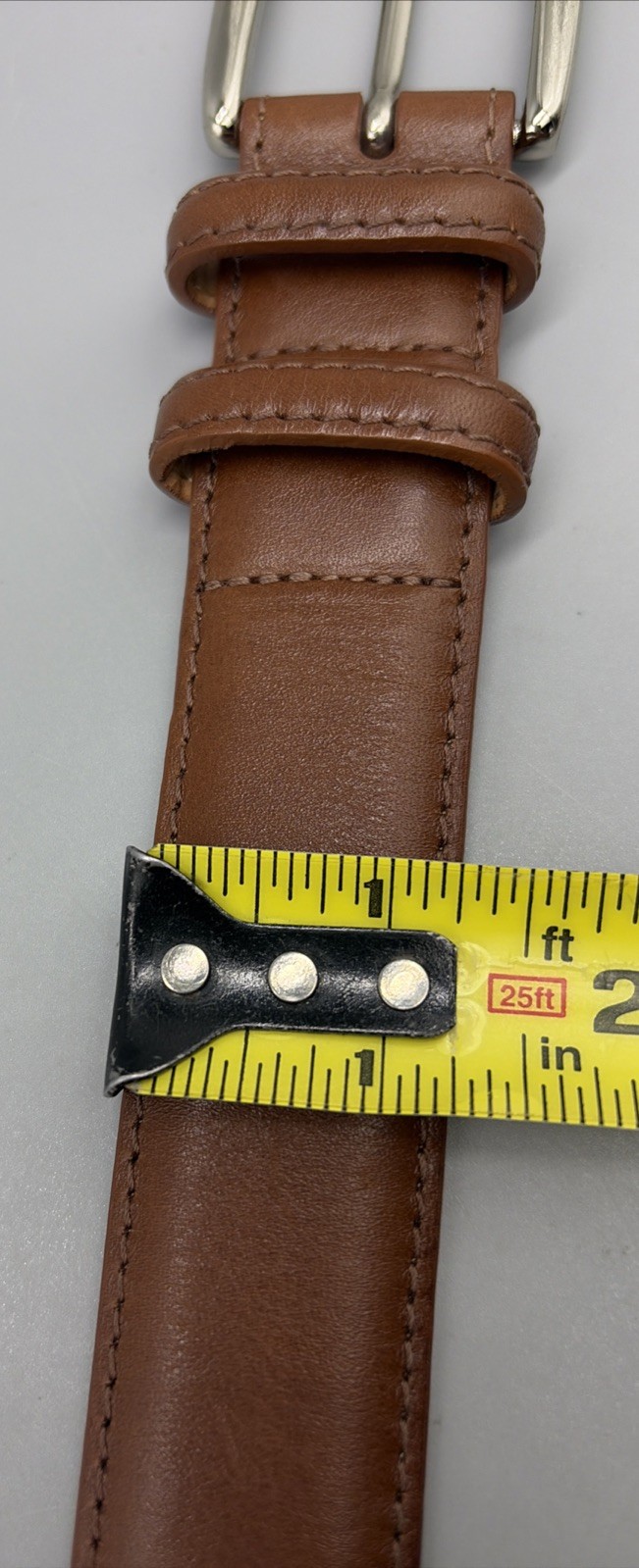 W Kleinberg Men’s 1-1/4″ Glazed Calf Belt with Nickel Buckle Oil USA VGUC!
