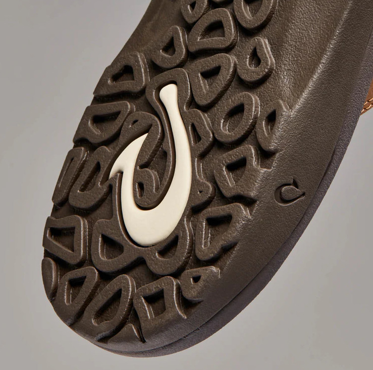 AUTH OluKai Ohana Men’s Beach Sandals Tan Dark Java Water Resistant Flip Flops