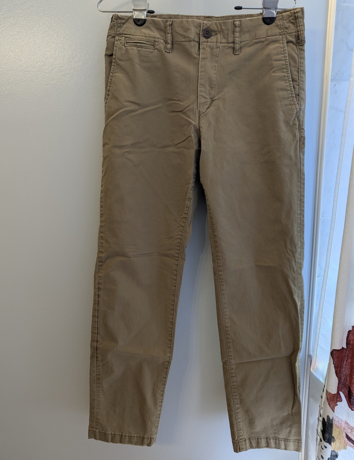 American Eagle Original Straight Beige Flex Chino Pants 29×32