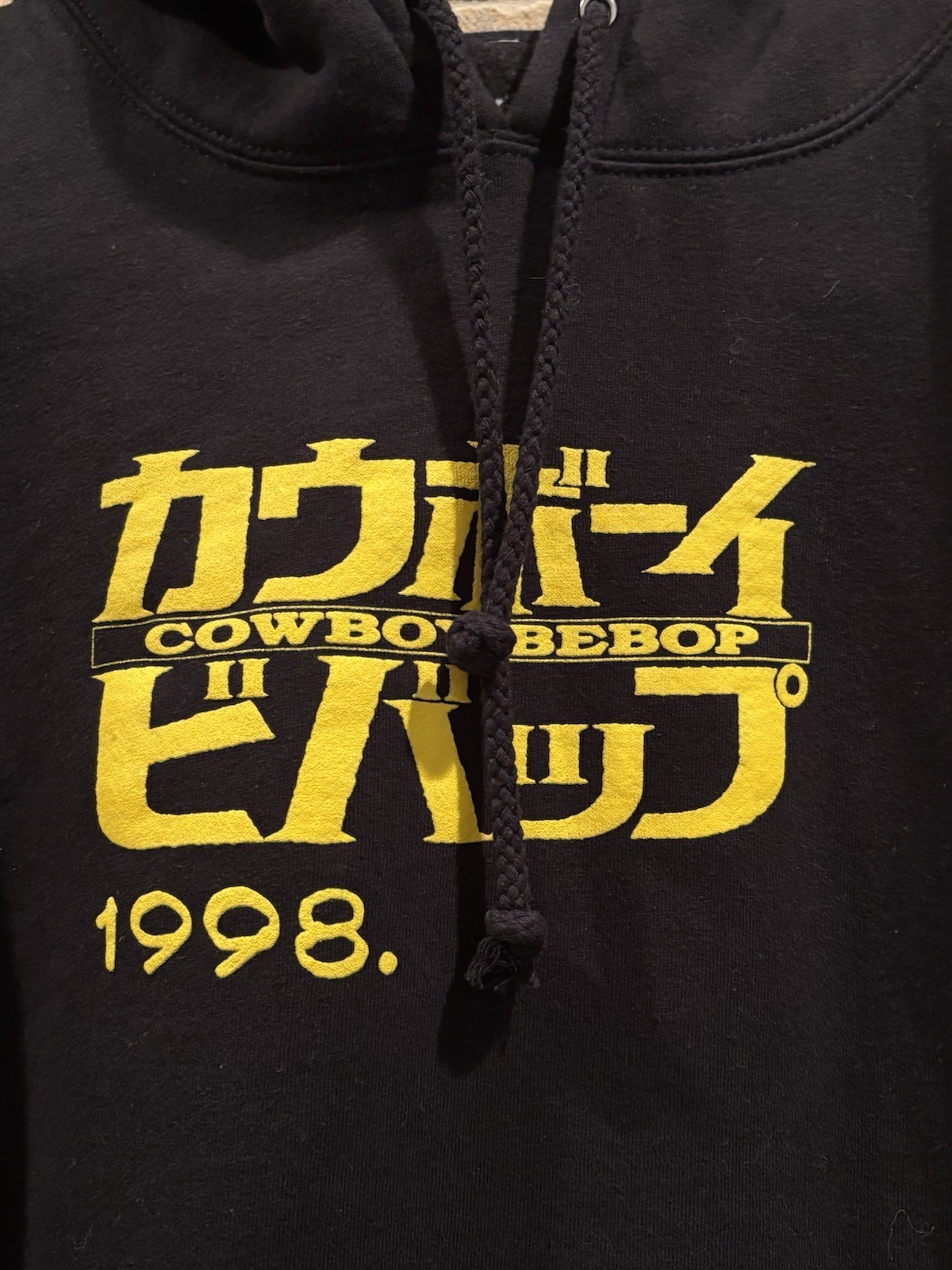 Cowboy Bebop 1998 Crunchyroll Hoodie Anime Logic Black Pullover EUC Size M
