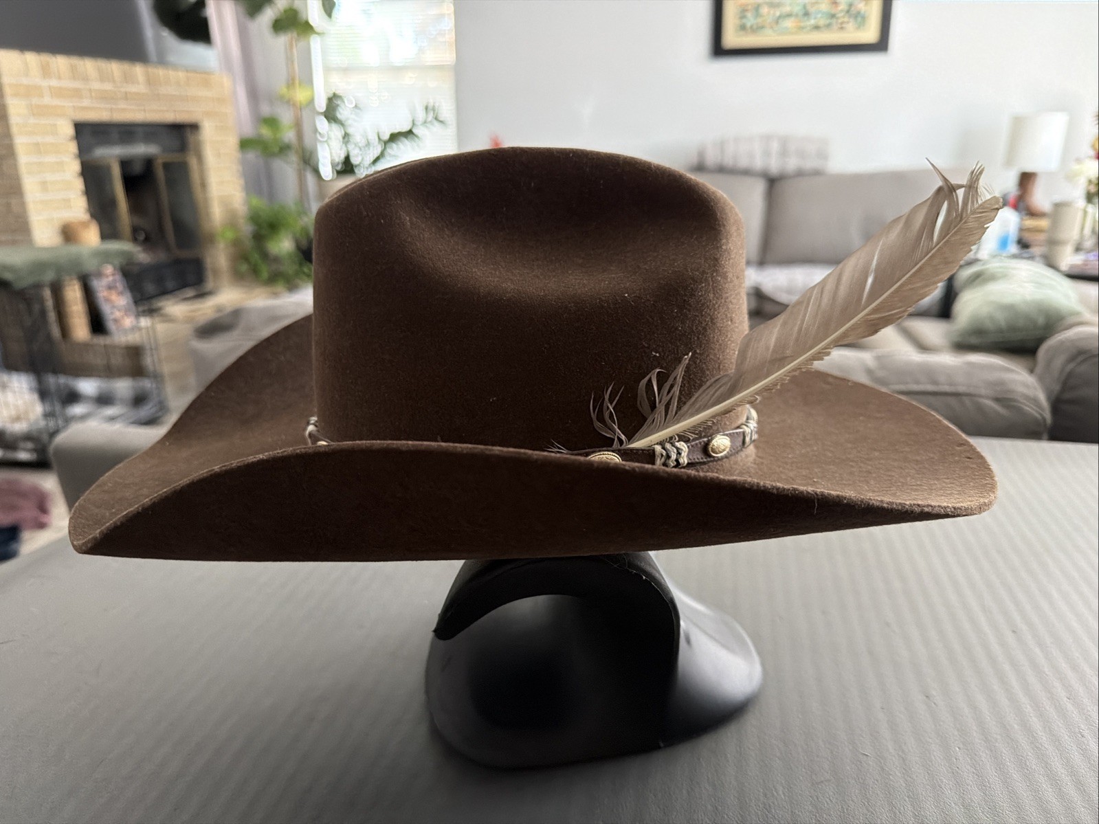 Vintage Chocolate Brown 3X Beaver Master Hatters of Texas SZ 7 Made In USA