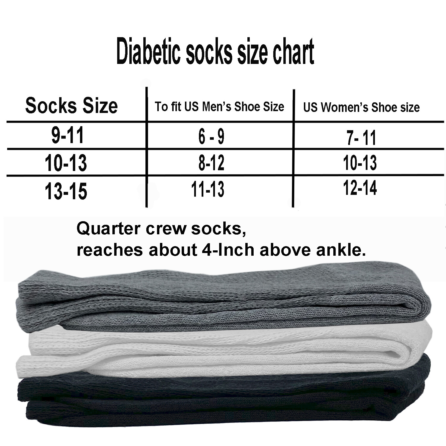 Men Low Cut Diabetic Quarter Crew Circulatory Socks Health Cotton Solid Loose