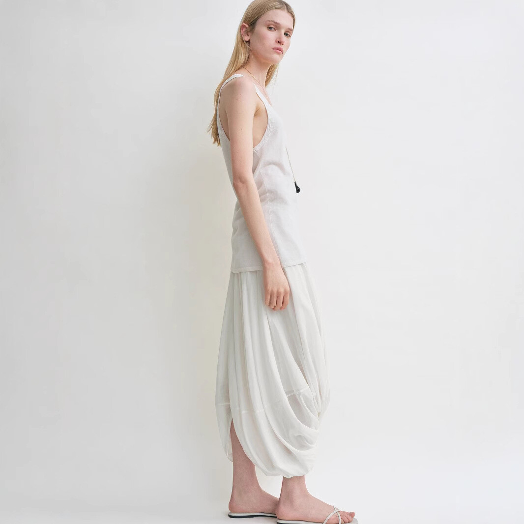 Toteme Womens Cocoon Spring/summer New Twist Long Loose Skirt