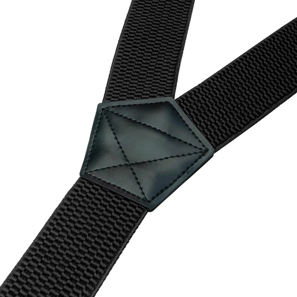 Hidden Black Suspenders for Men Under Clothes with 3 Snap Loop (1.48″ Wide)(9)