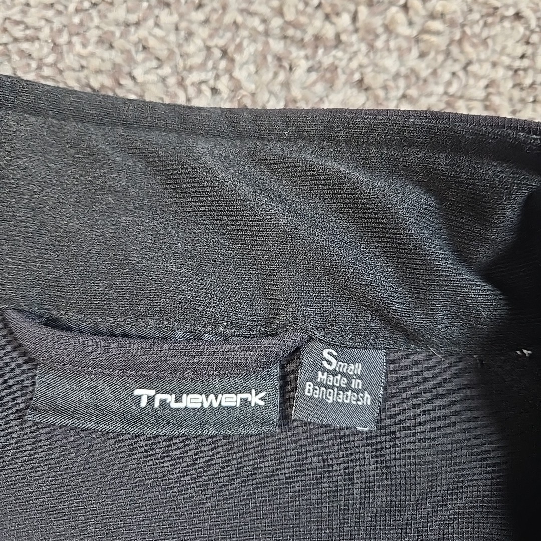 Truewerk Jacket Mens Small Black Water Repellent Softshell Full Zip Work Utility