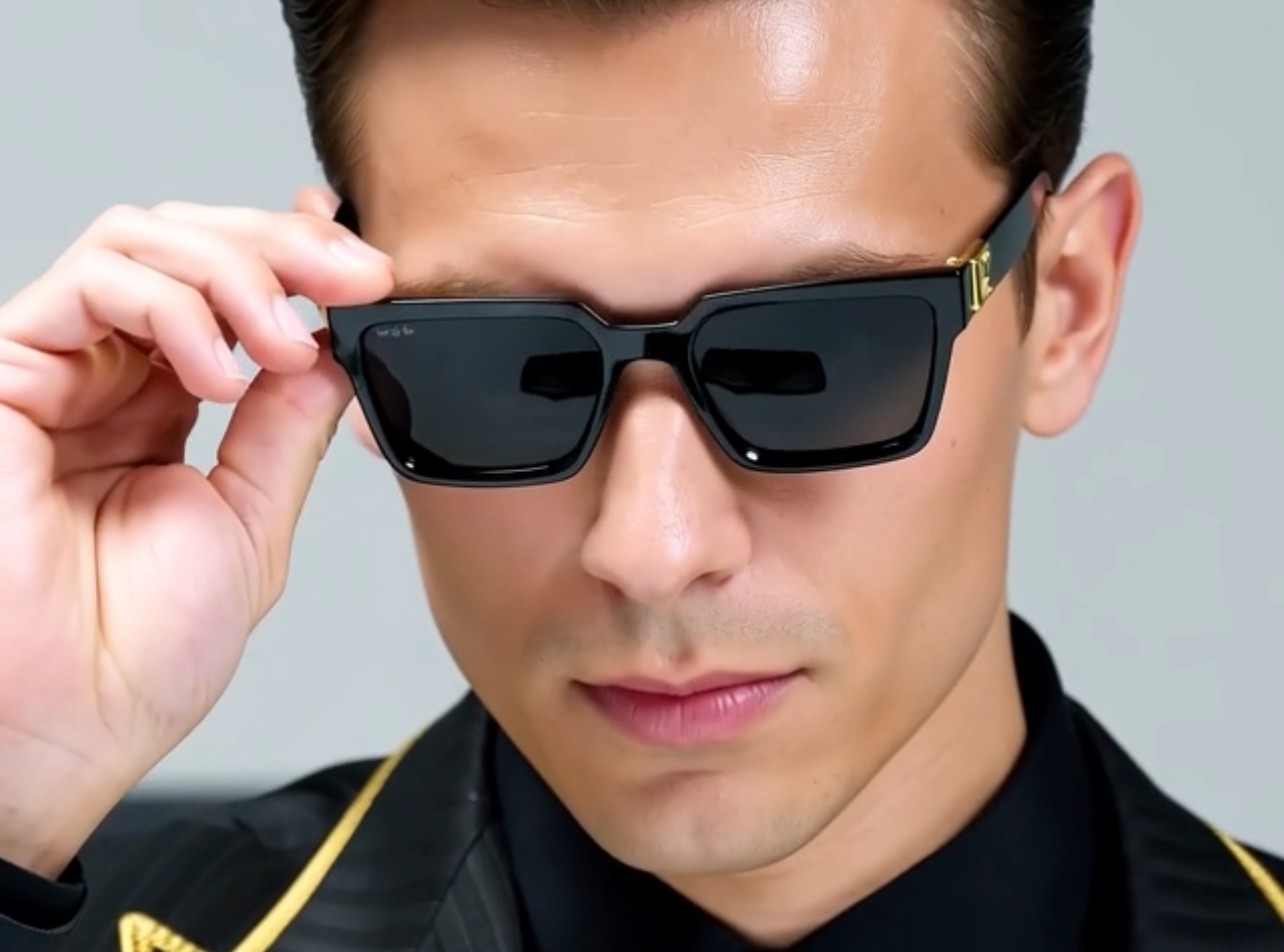Large Square CHOLO Sunglasses Super Dark Style GANGSTER Style Black Kim Shades