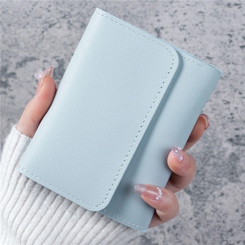Cute Women’s Small PU Leather Wallet Credit Card Holder Coin Purse Hasp Closure