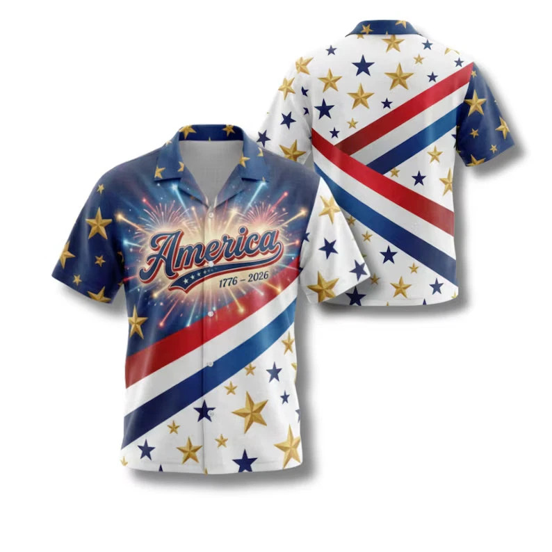 Men’s America Anniversary USA Hawaiian Shirt