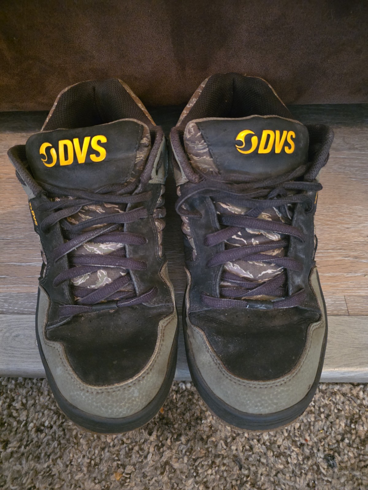 Men’s Size 9 – DVS Celsius SkateBoarding Shoes Camo Black Green Y2K