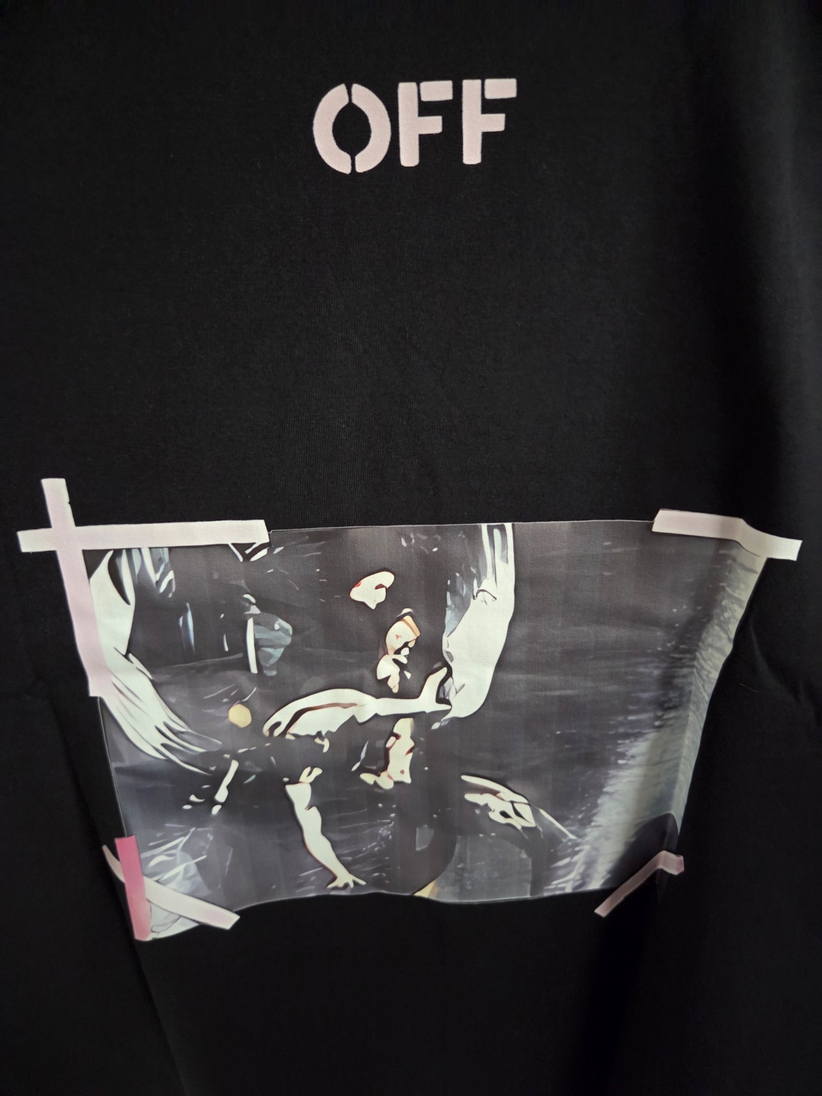 Off Wht Angel Arrow Logo Black Purpe T-Shirt Regular Fit S/M/L/XL T31