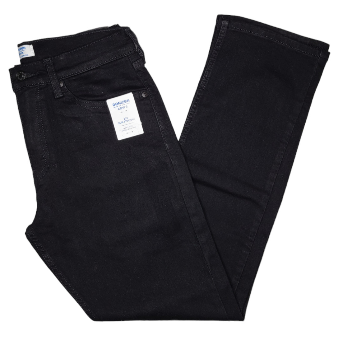 Denizen From Levi’s #11500 NEW Men’s Black Flex Stretch 232 Slim Straight Jeans