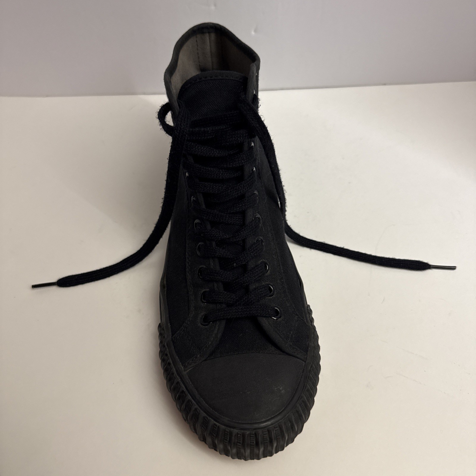 PF Flyers Shoes Mens 10 High Top Canvas Sneakers Sandlot Drip Street Hustle