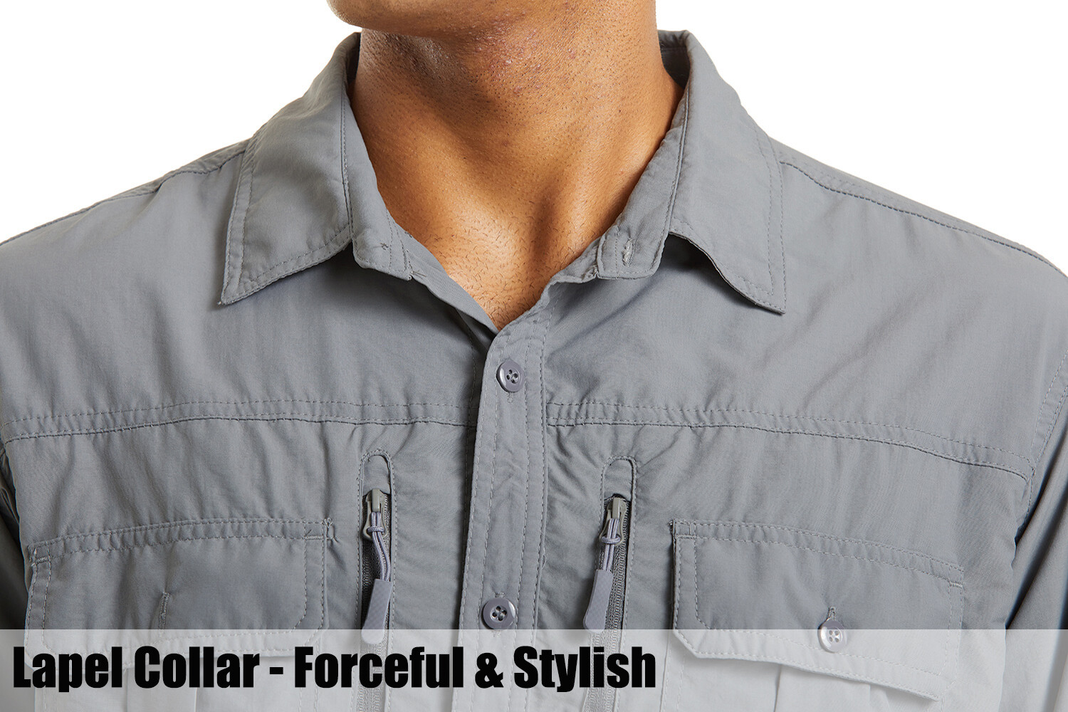 Mens Tactical Hiking Shirt Cargo Work Long Sleeve Shirts Quick Dry Performance T
