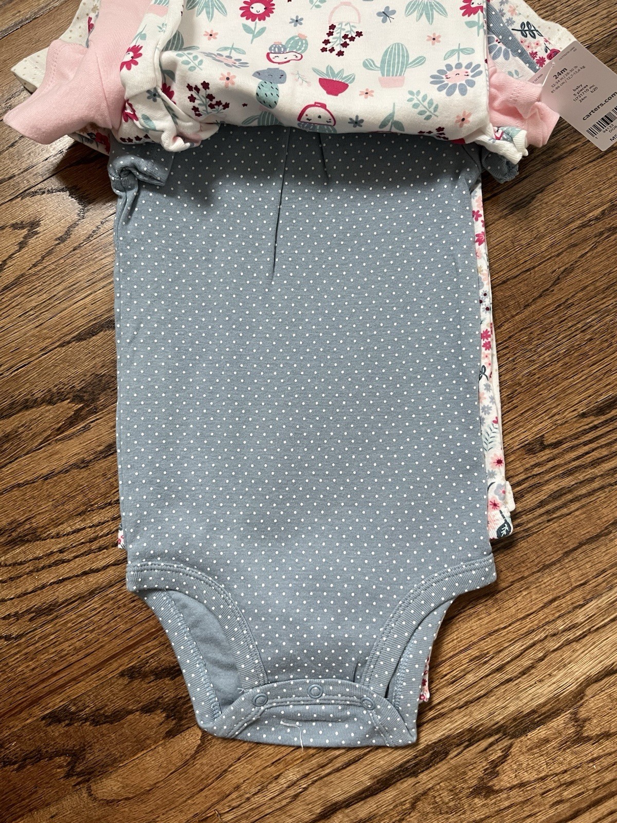 Carter’s Baby Girls 5-Pack Bodysuits 24M Short Sleeve Soft Cotton