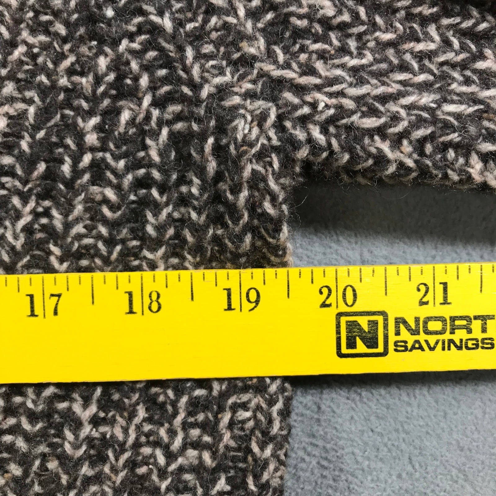 LL Bean Signature Shawl Collar Sweater Marled Brown LambsWool Mens M Fisherman