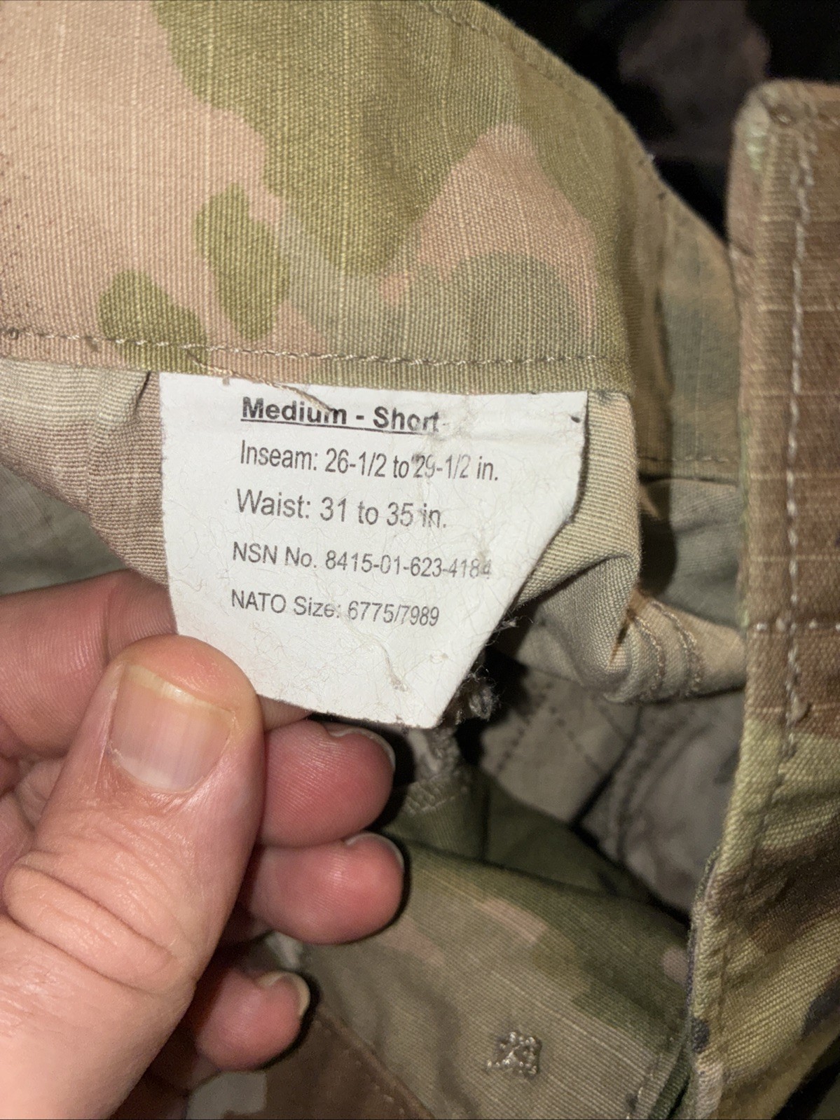 US Army Combat Uniform OCP Pants Medium Short Ripstop Unisex Military ACU