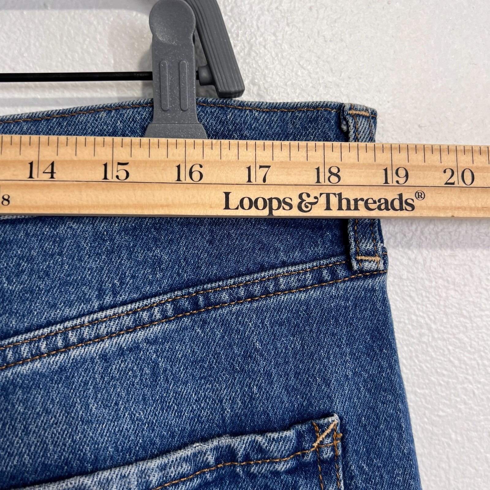 a.n.a Jeans Womens 18 Highest Rise Vintage Straight Denim Denim Distressed Mom