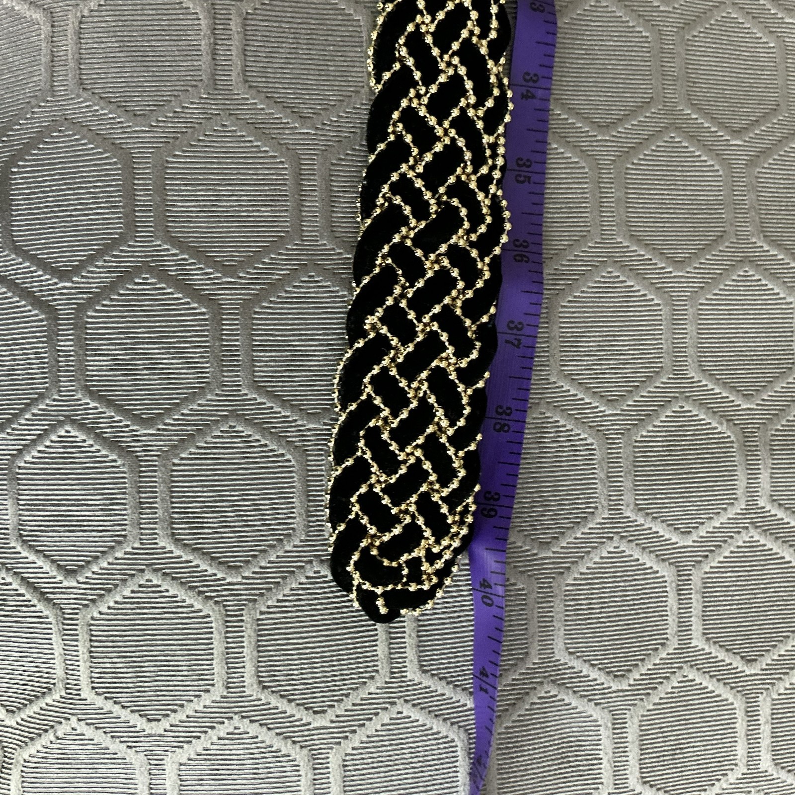 Cute Velvet and Gold Woven belt 2″Wide Size M/L