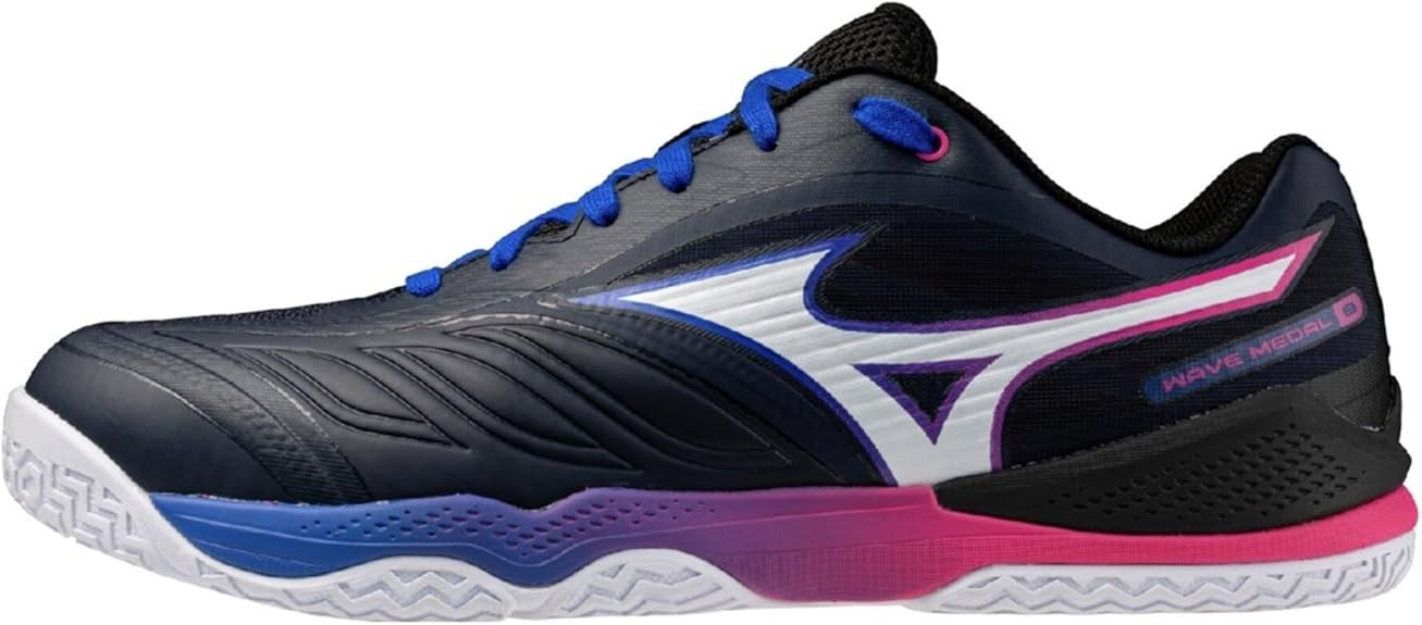 MIZUNO Table tennis Shoes WAVE MEDAL 8 81GA2582 Navy/Coral/Purple
