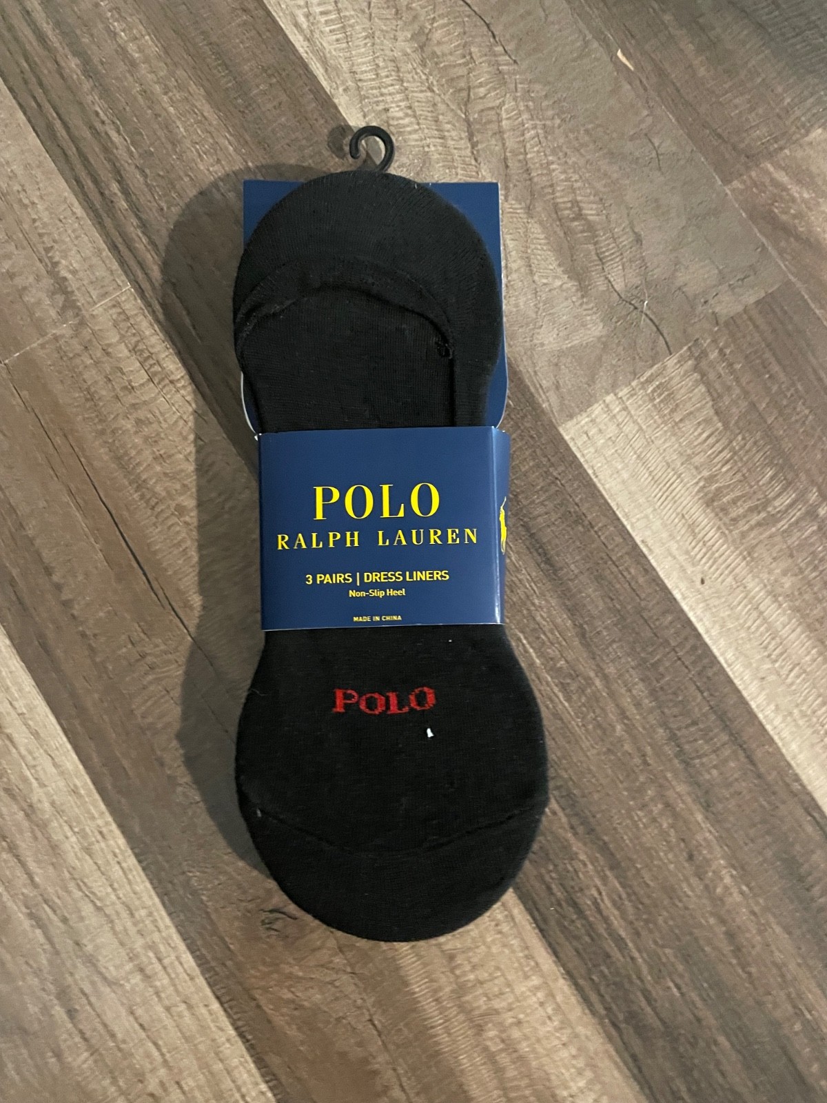 Polo Ralph Lauren 3 Pairs Dress Liners Black Socks Men’s Shoe Size 6-12.5 NWT