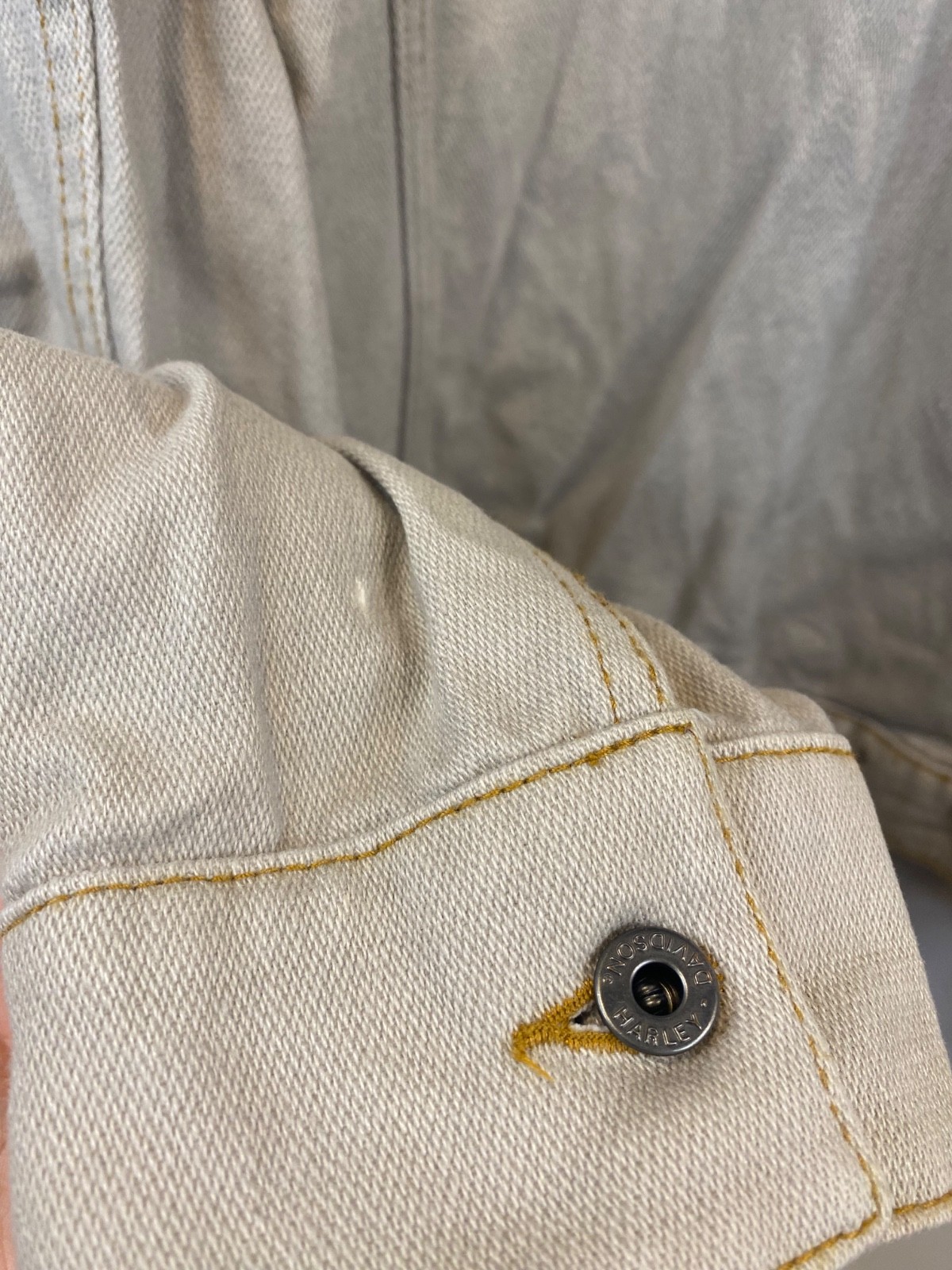 Harley-Davidson 1903 Winged Logo Motor Co Denim Jacket Removable Hood Size 22-24
