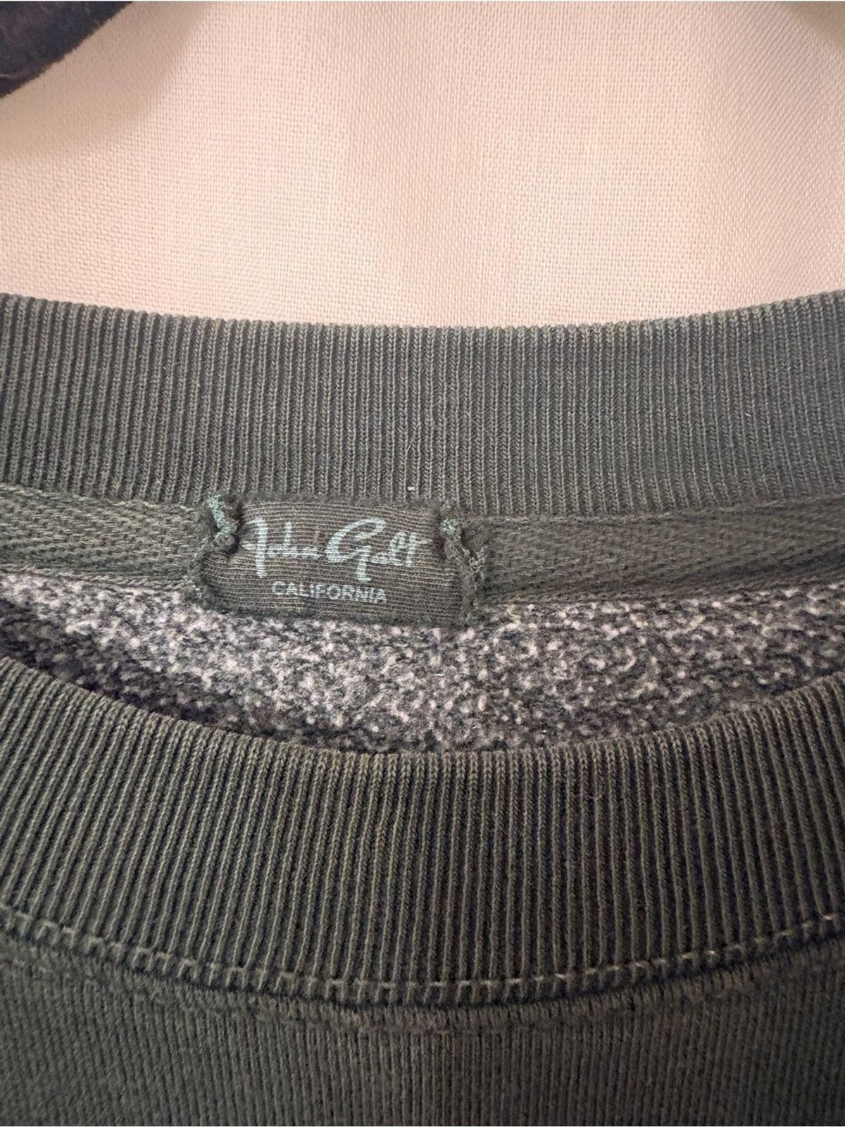 John Galt Green Sweatshirt with Yellow HAWAII Embroidery