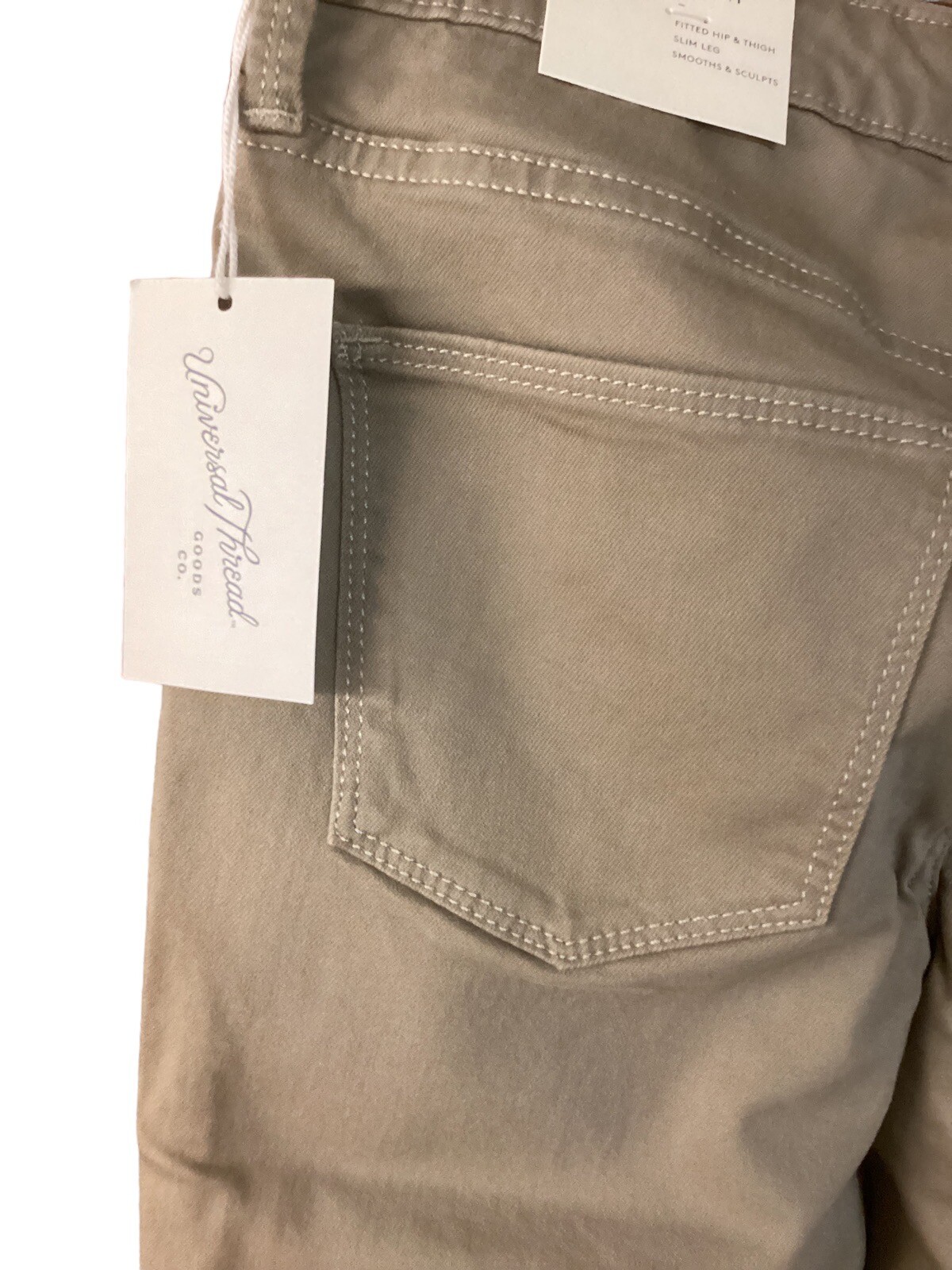 Mid-Rise Skinny Jeans Tan Khaki Pants Women’s Size 0 Universal Thread 💥NWT