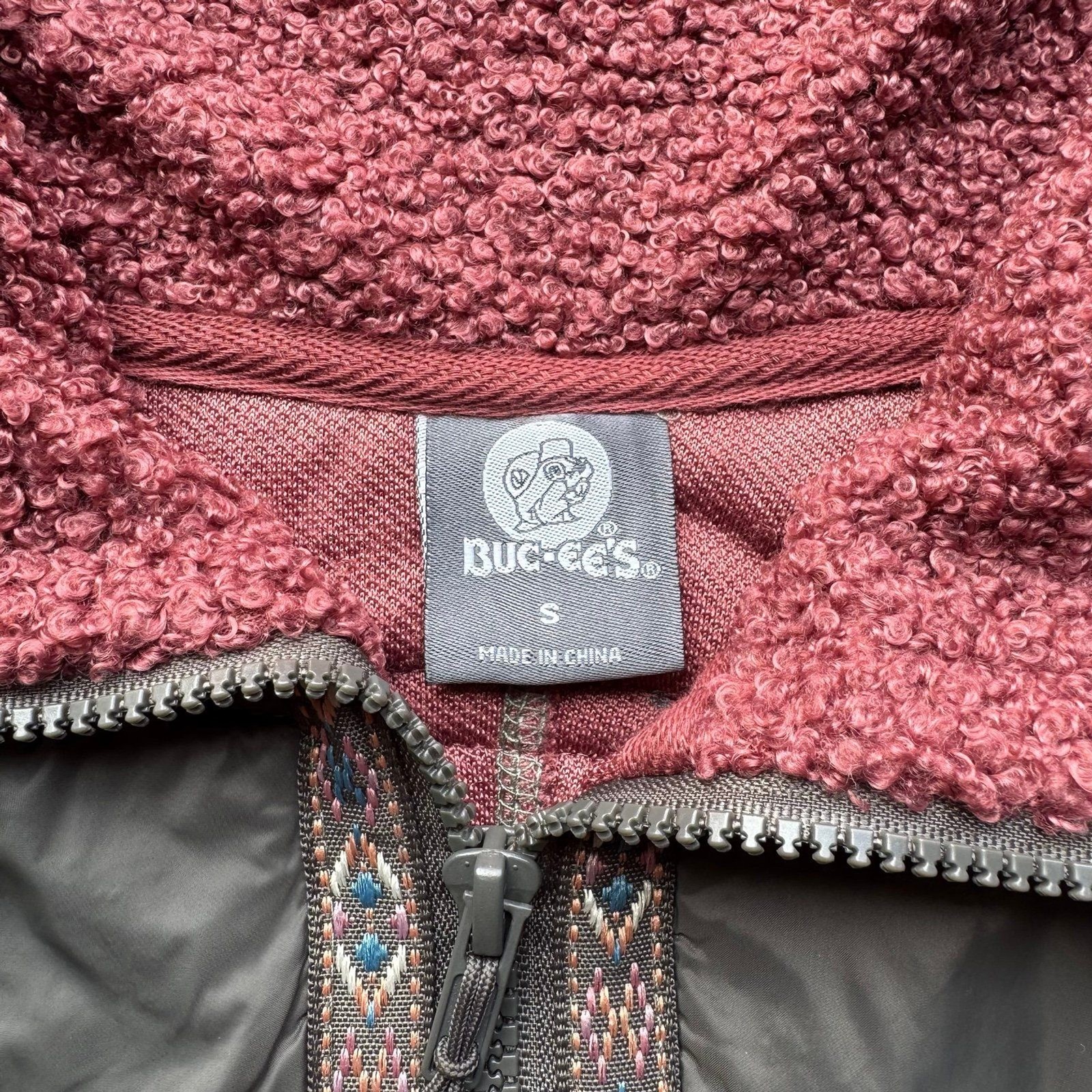 Buc-ee’s Womens Fall 2023 Berber Colorblock Fleece Zip Jacket