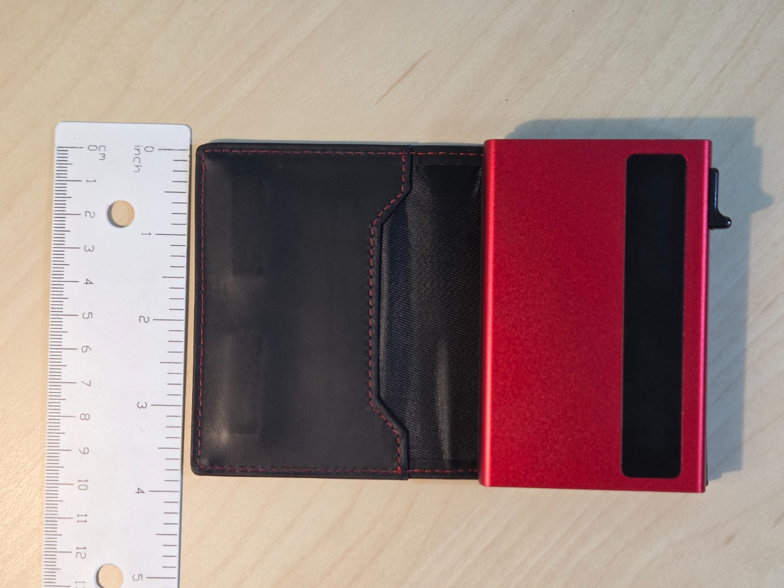 LORZOR Minimalist Leather Wallet – Full Grain Leather, Slim Pop-up Card Case