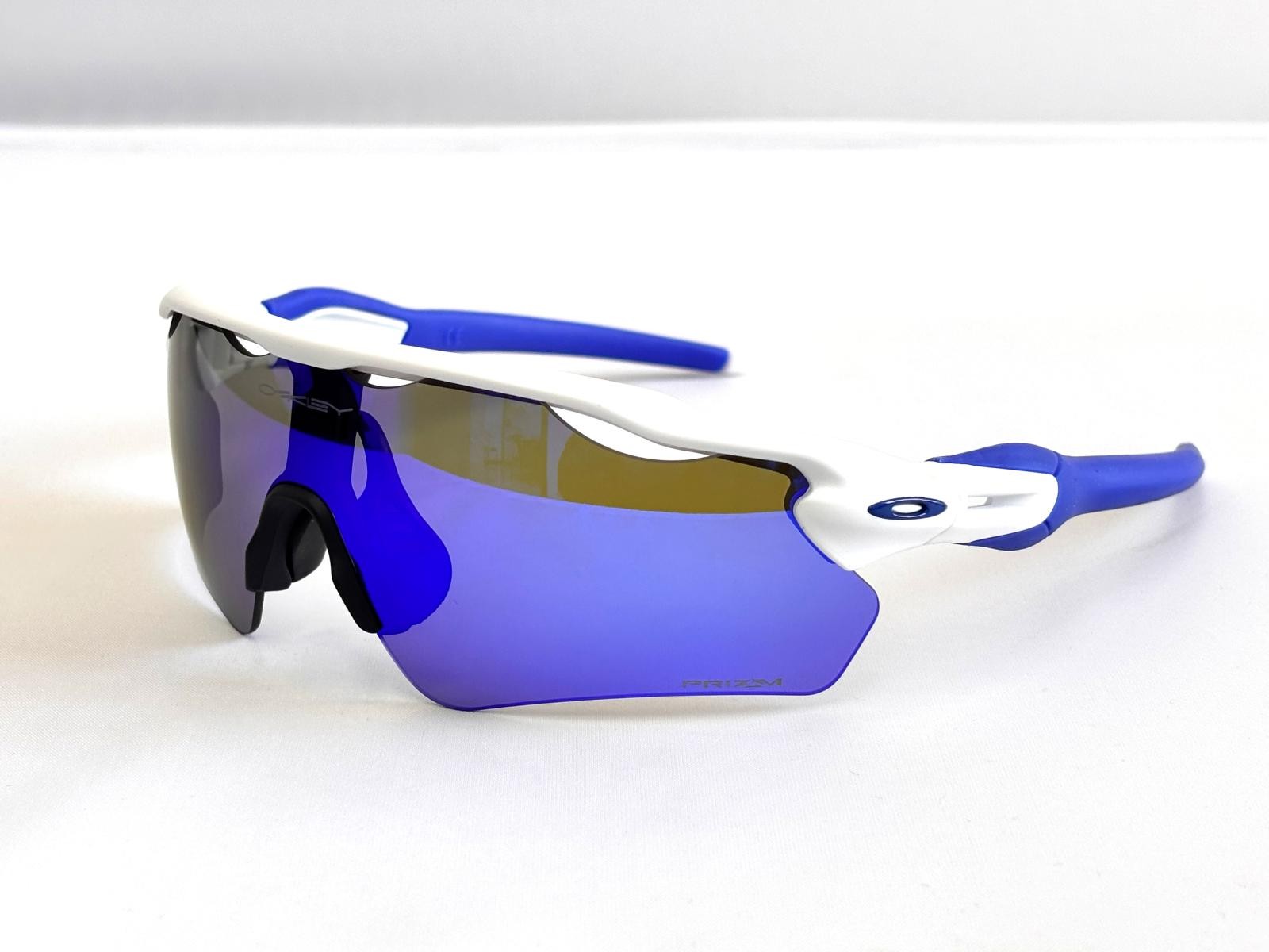 Oakley Radar EV Patn OO9208 Sunglasses white& Blue Frame Foot Blue Polarization