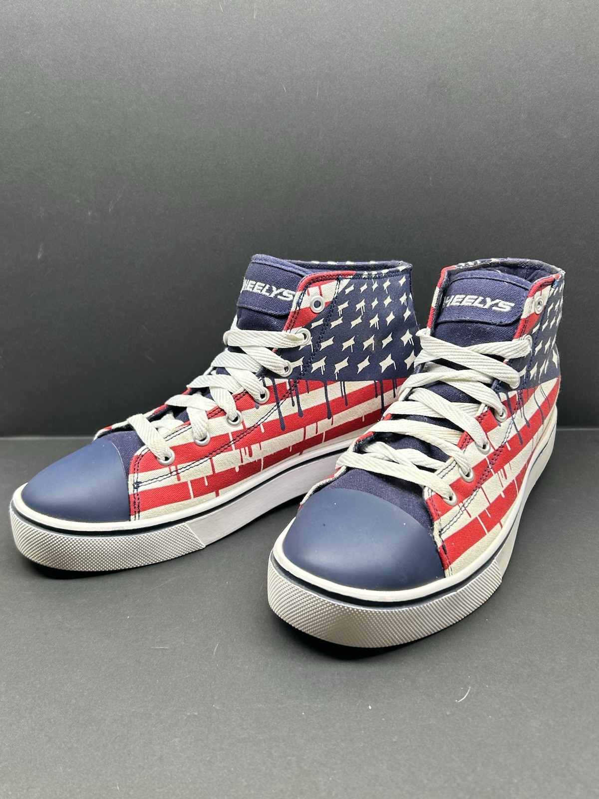 Heelys Hustle American Flag Drip Mens Size 9 With Hook And Covers Excellent