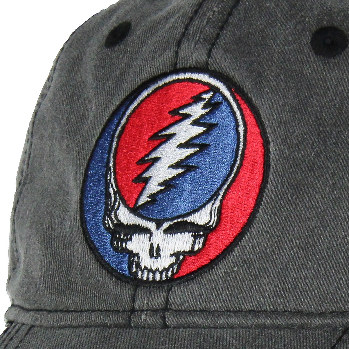 Grateful Dead Embroidered Steal Your Face Logo Adjustable Strap Slide Dad Hat