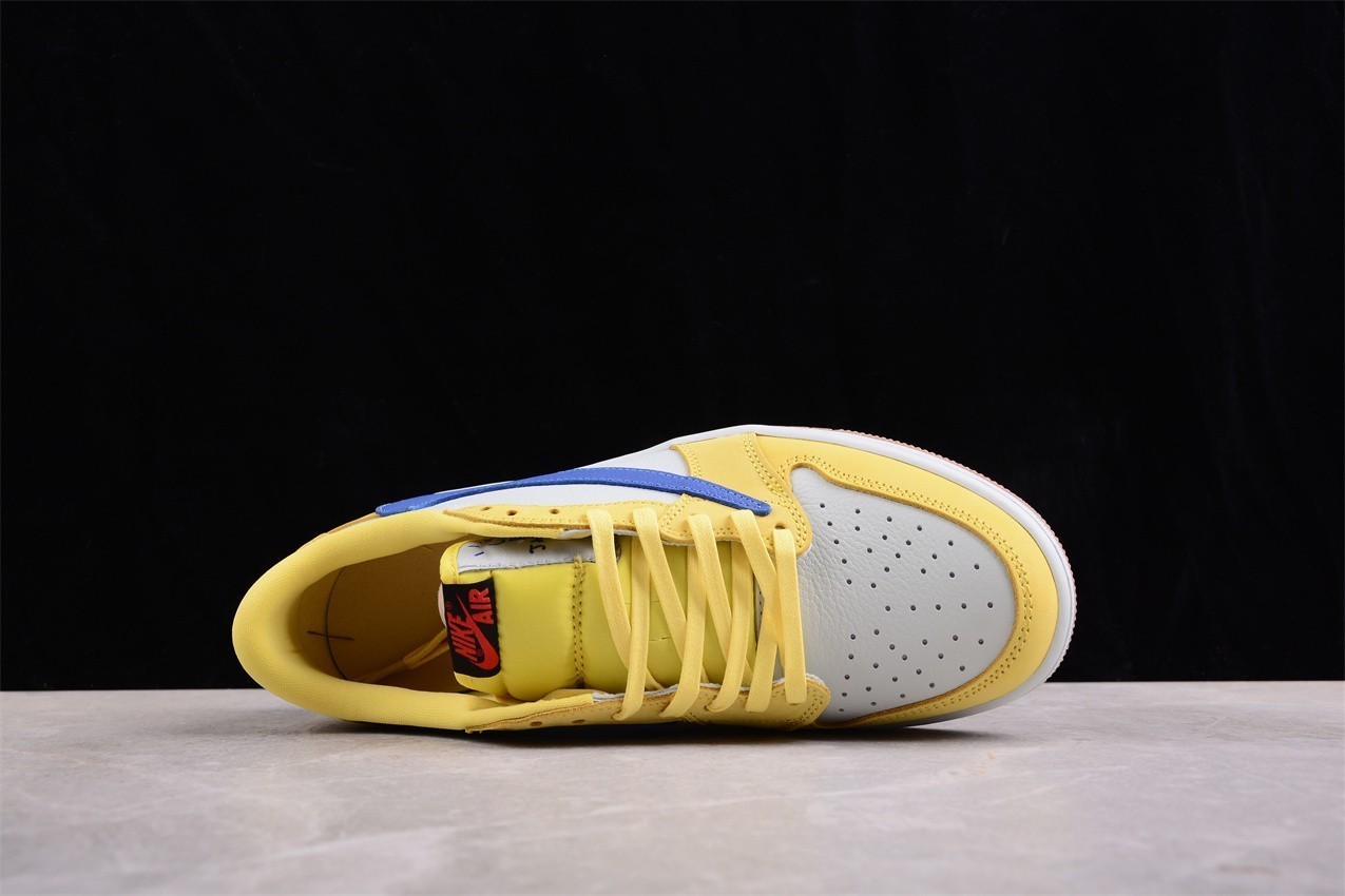 US Size 7-12 Men’s Travis Scott x Jordan 1 Low OG “Canary Yellow” Sneakers