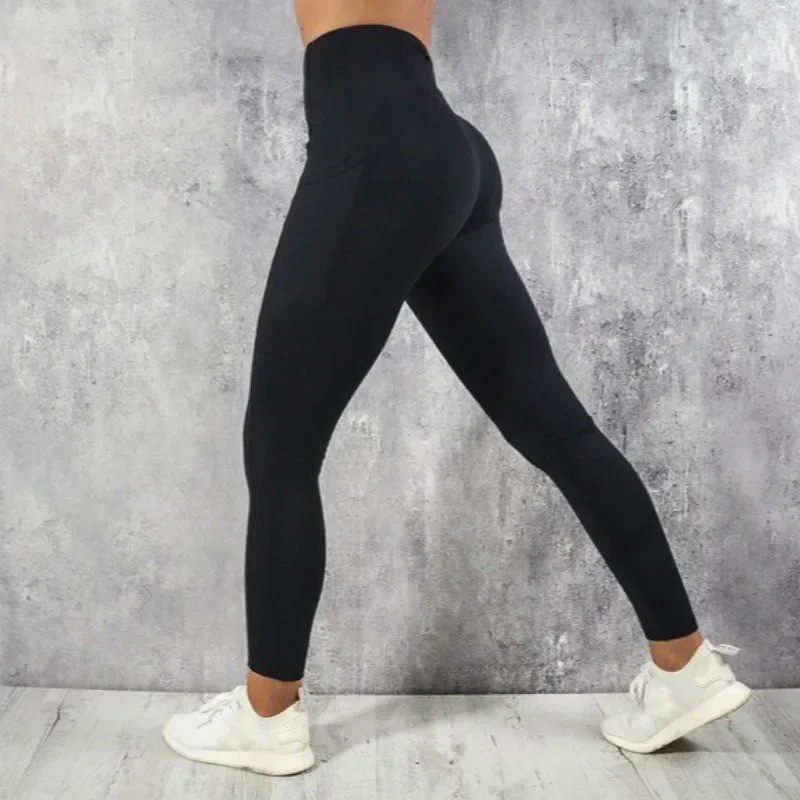 Women High Waisted Yoga Pants Leggings With Pockets Soft Stretch Fitness Pants