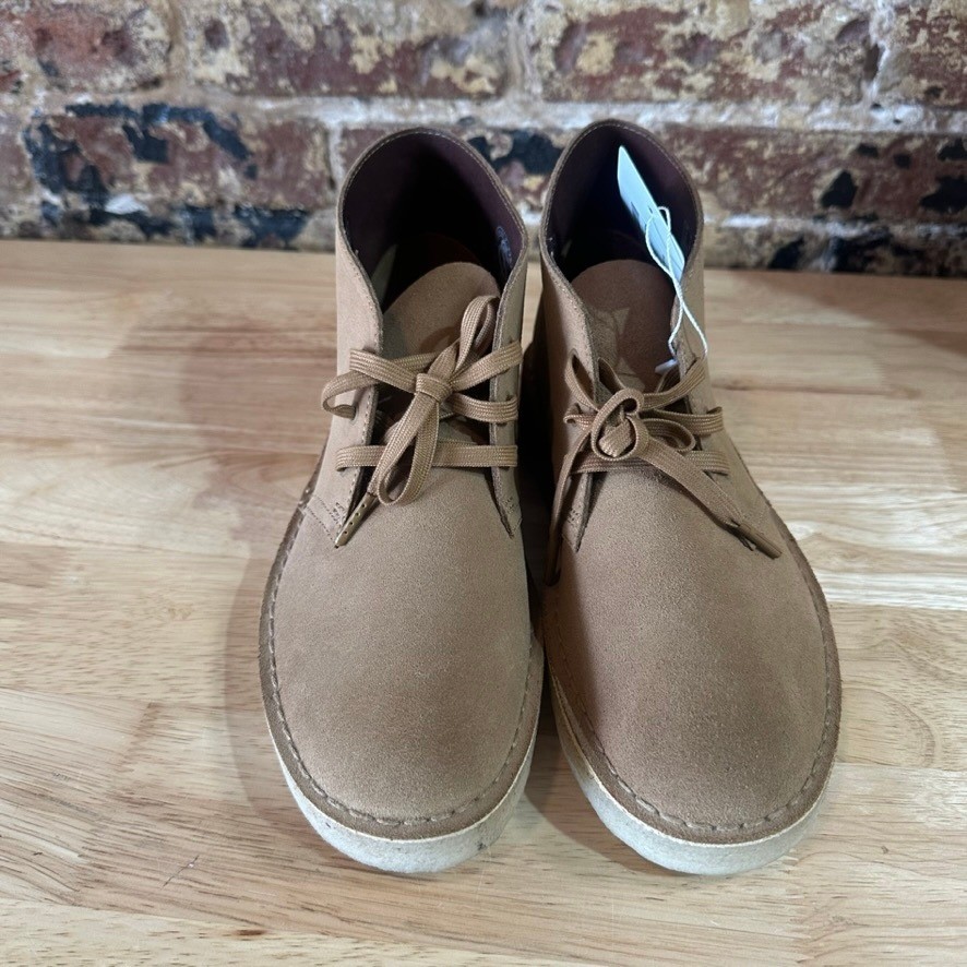 Clarks Desert Chukka Brown Lace up Suede Rubber Sole Boots Mens 8