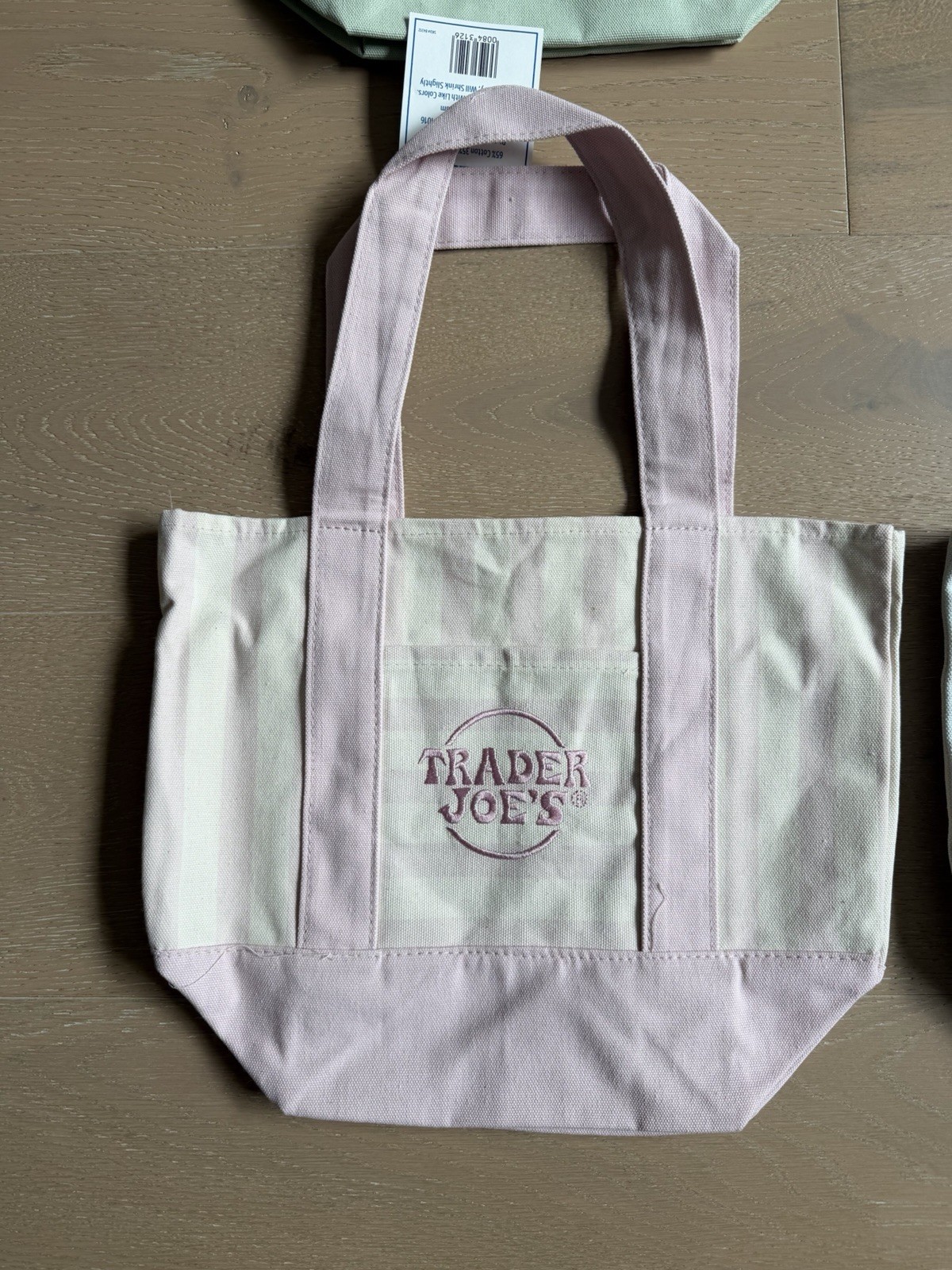 TRADER JOES MINI STRIPED BAGS – NEW WITH TAGS! Set of 4!
