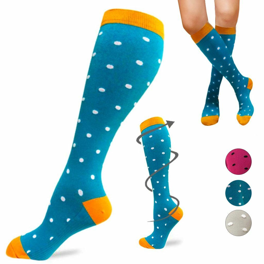 New 3pairs Copper Infused Compression Socks 20-30mmHg Graduated Mens Womens S-XL