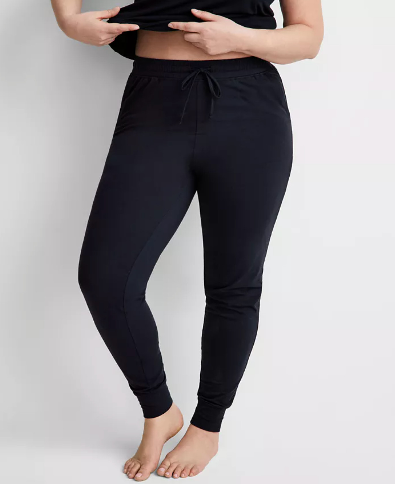 State of Day Women’s Jogger Pajama Pants Multi Sizes Deep Black Sleepwear PJ’s