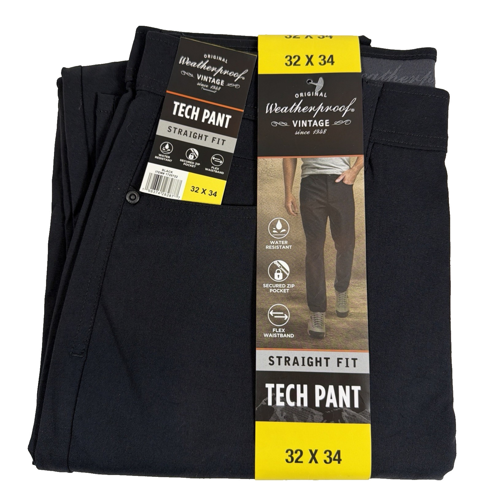 Weatherproof Vintage Men’s Tech Pant Stretch Water Resistant 5-Pocket NWT