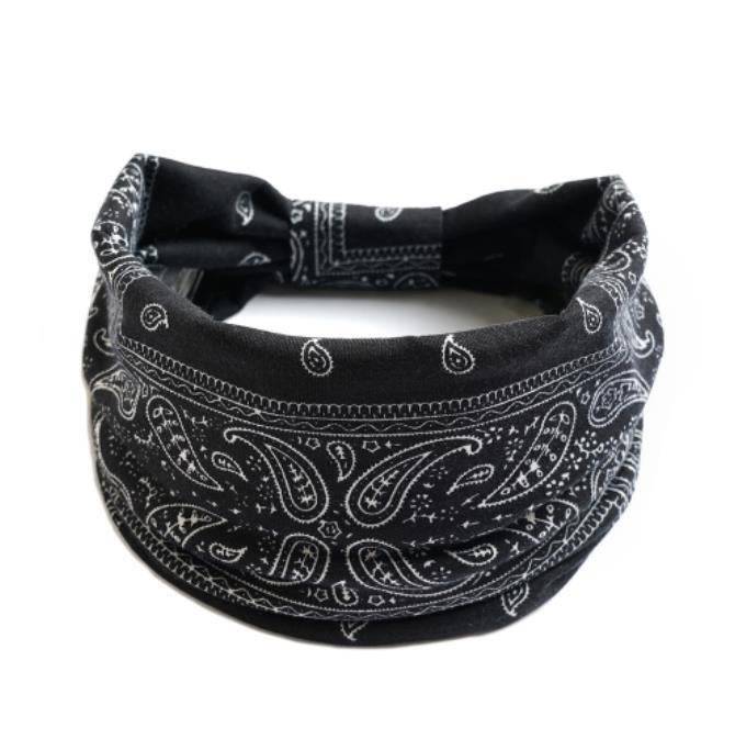 Bandanna Wide Sports Yoga Headband Stretch Hairband Elastic Hair Band Turban