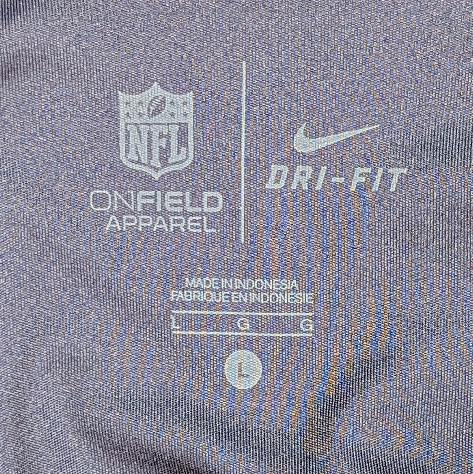 Los Angeles Chargers Polo Shirt Mens L Blue Nike Dri-Fit On Field Apparel