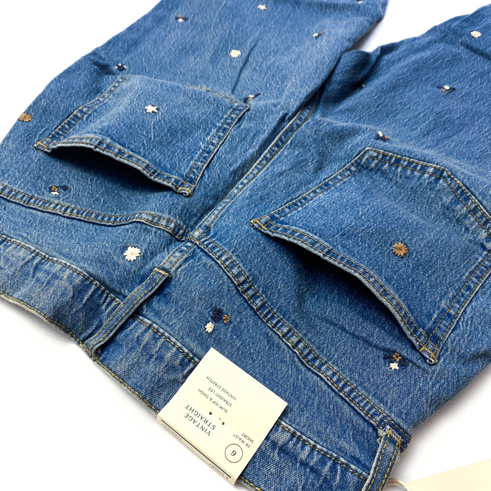 Universal Thread Womens Size 6S Vintage Straight Jeans Pockets Light Wash