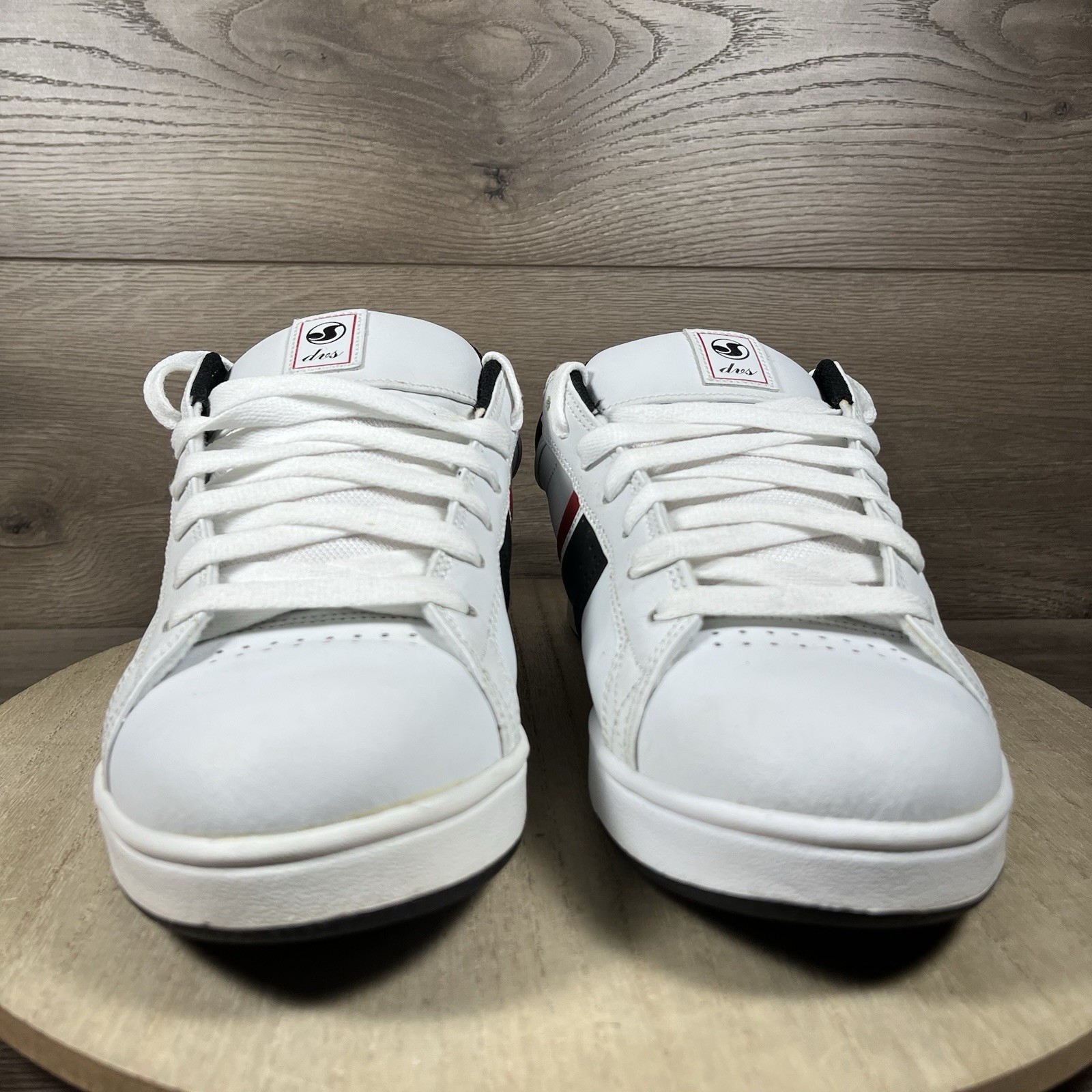 DVS Shoes Berra 3 White Leather Lace Up Skate Shoes Sneakers Mens Size 11